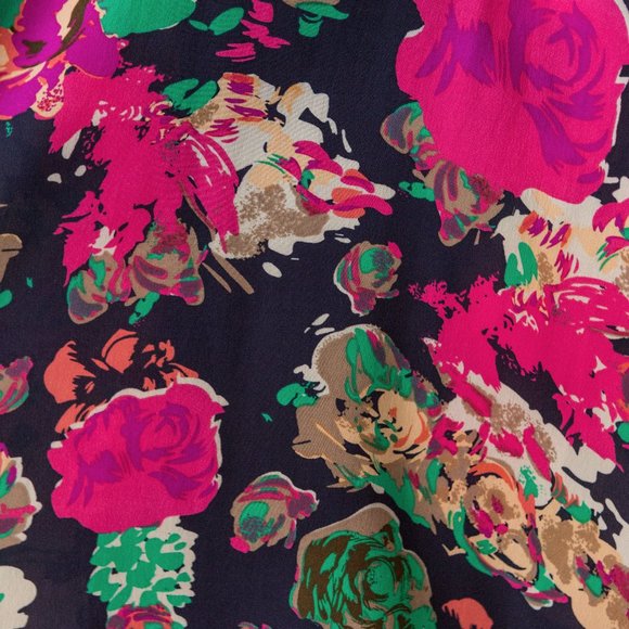 Bright floral silk top - Picture 2 of 4